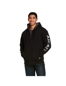 Sudadera Con Capucha Ariat Rebar All-Weather Full Zip Hombre Negras | KLPQ03589