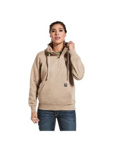 Sudadera Con Capucha Ariat Rebar Skill Set 1/2 Zip Mujer Beige Oscuro | RBKM50479