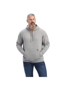 Sudadera Con Capucha Ariat Rebar Workman Hombre Gris | EYGZ90153