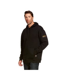 Sudadera Con Capucha Ariat Rebar Workman Hombre Negras | PWOA04985