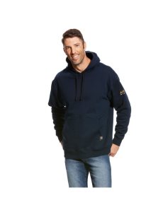 Sudadera Con Capucha Ariat Rebar Workman Hombre Azul Marino | SYVC15237