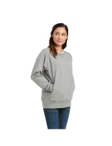 Sudaderas Ariat Rebar Workman Washed Fleece Mujer Gris | LIOZ64390