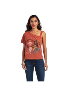 Tops Ariat Around and Around Tee Mujer Multicolor | LKEG25741