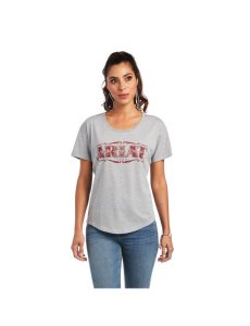 Tops Ariat Bandana Logo Mujer Gris | DYUJ15672