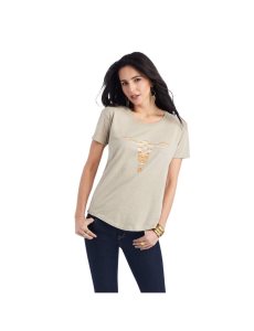 Tops Ariat Blanket Skull Tee Mujer Beige | LAZI26405