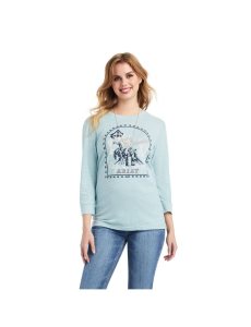 Tops Ariat Broncs and Barrels Tee Mujer Multicolor | KDIB02976