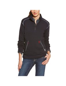 Tops Ariat FR Polartec Fleece 1/4 Zip Mujer Azul Marino | PKUA39620