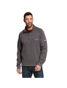 Tops Ariat FR Rev 1/4 Zip Hombre Gris | VHBL58409