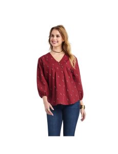 Tops Ariat Peasant Chimayo Blouse Mujer Multicolor | IJQM09413