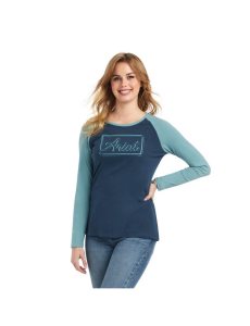 Tops Ariat REAL Baseball Mujer Azul Marino | XHYN21394