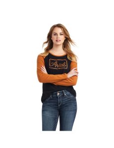 Tops Ariat REAL Baseball Mujer Negras | KGCT58976