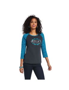 Tops Ariat REAL Freedom Mujer Gris Leopardo | QKPD85739