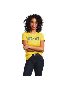 Tops Ariat REAL Kinship Tee Mujer Moutarde | JHUO49803