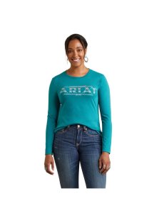 Tops Ariat Serape Estilo Mujer Turquesa Verde | OIQA10374