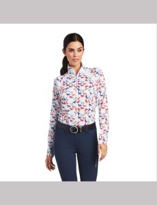 Tops Ariat Sunstopper 2.0 1/4 Zip Mujer Multicolor | PRAV62759