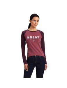 Tops Ariat Varsity Mujer Rosas | QSLB43086