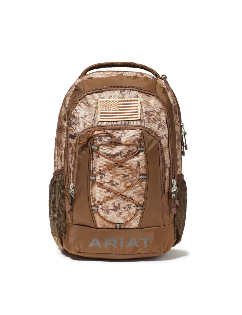 Bolsas Ariat Patriot Backpack w/ Hebilla Hombre Marrones | JWAX10384