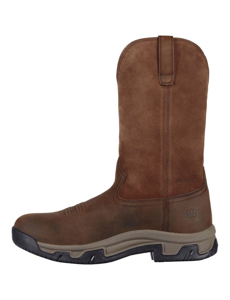 Botas De Montar A Caballo Ariat Terrain Pull On Impermeables Hombre Marrones | WFJY93827