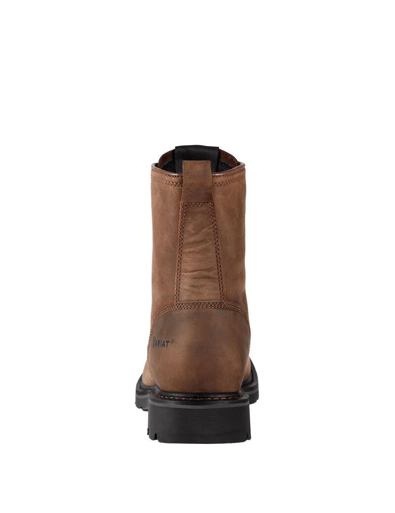 Botas De Trabajo Ariat Cascade 8' Anchos Square Puntera Steel Puntera Hombre Marrones | NBEY49182