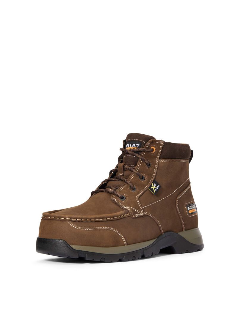 Botas De Trabajo Ariat Edge LTE Chukka MetGuard Composite Puntera Hombre Marrones Oscuro | JBOW35871