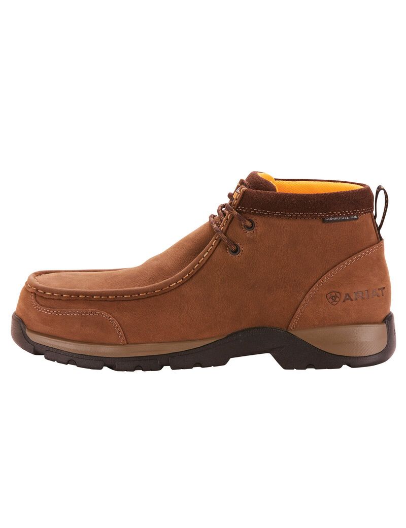 Botas De Trabajo Ariat Edge LTE Moc Composite Puntera Hombre Marrones Oscuro | ZLSY59703