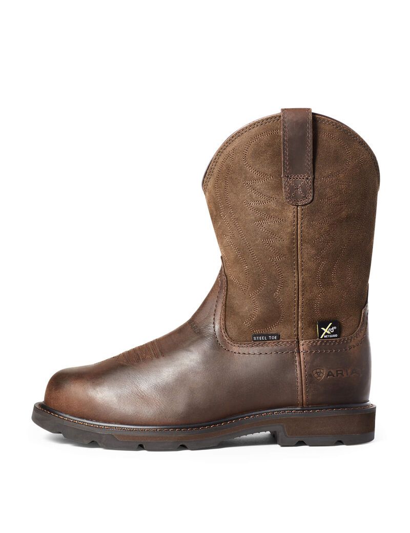 Botas De Trabajo Ariat Groundbreaker MetGuard Steel Puntera Hombre Marrones | DOJT23498