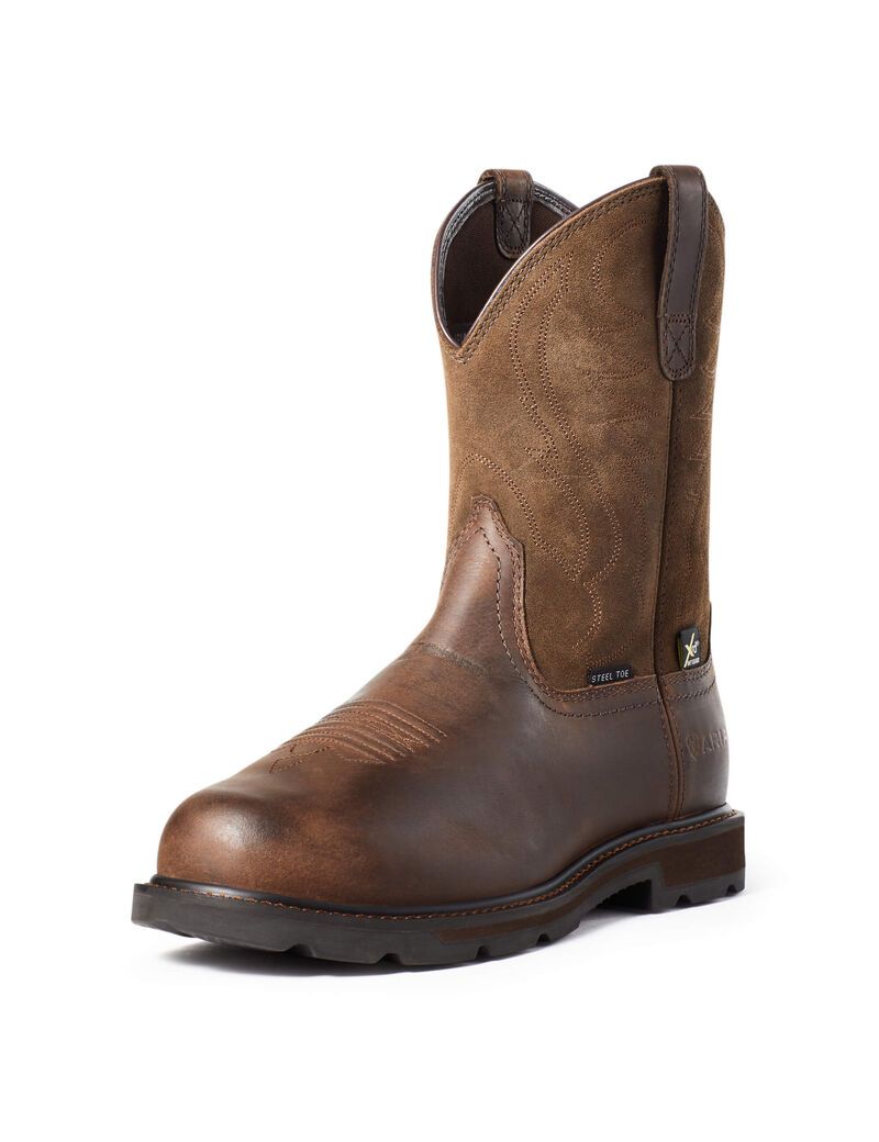 Botas De Trabajo Ariat Groundbreaker MetGuard Steel Puntera Hombre Marrones | DOJT23498