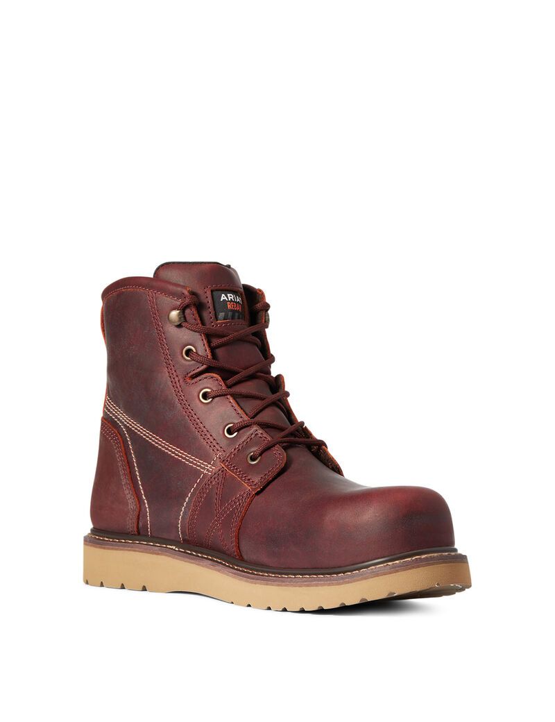 Botas De Trabajo Ariat Rebar Wedge 6' Impermeables Composite Puntera Hombre Cobra | JCWS85076