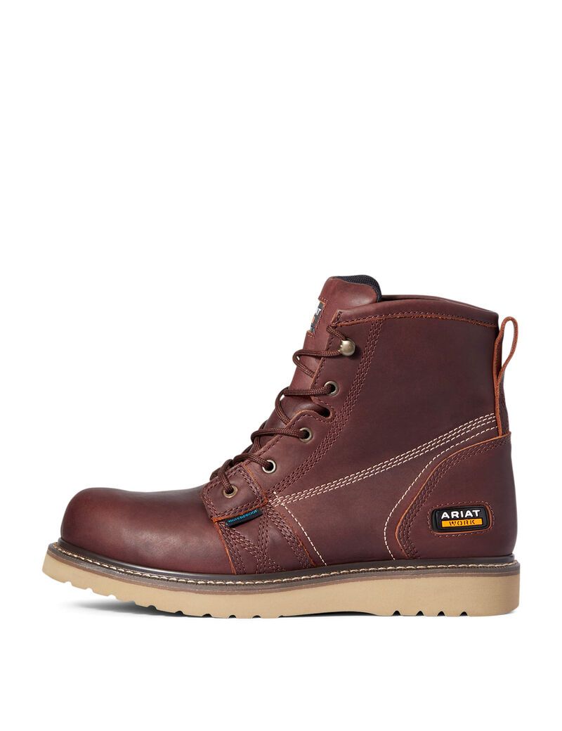 Botas De Trabajo Ariat Rebar Wedge 6' Impermeables Hombre Cobra | YPUD24870