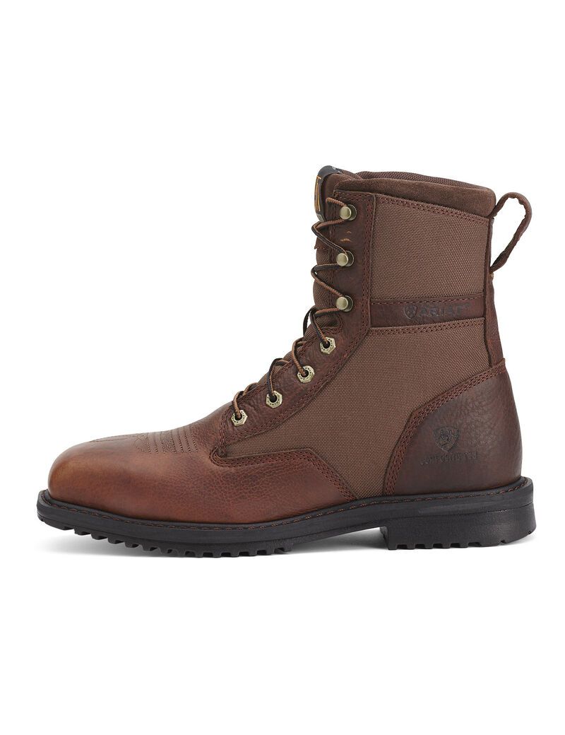 Botas De Trabajo Ariat RigTek 8' Anchos Square Puntera Composite Puntera Hombre Marrones | NTBJ06189