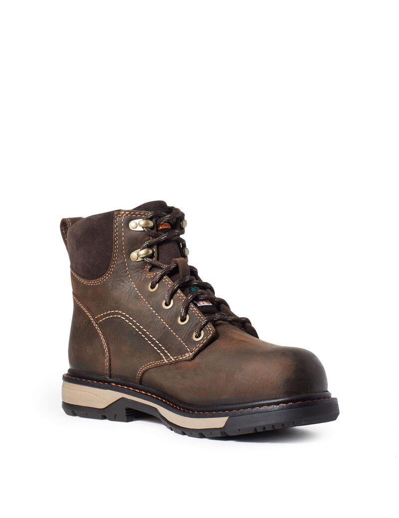 Botas De Trabajo Ariat Riveter 6' CSA Impermeables Composite Puntera Mujer Marrones Oscuro | VYBX93014