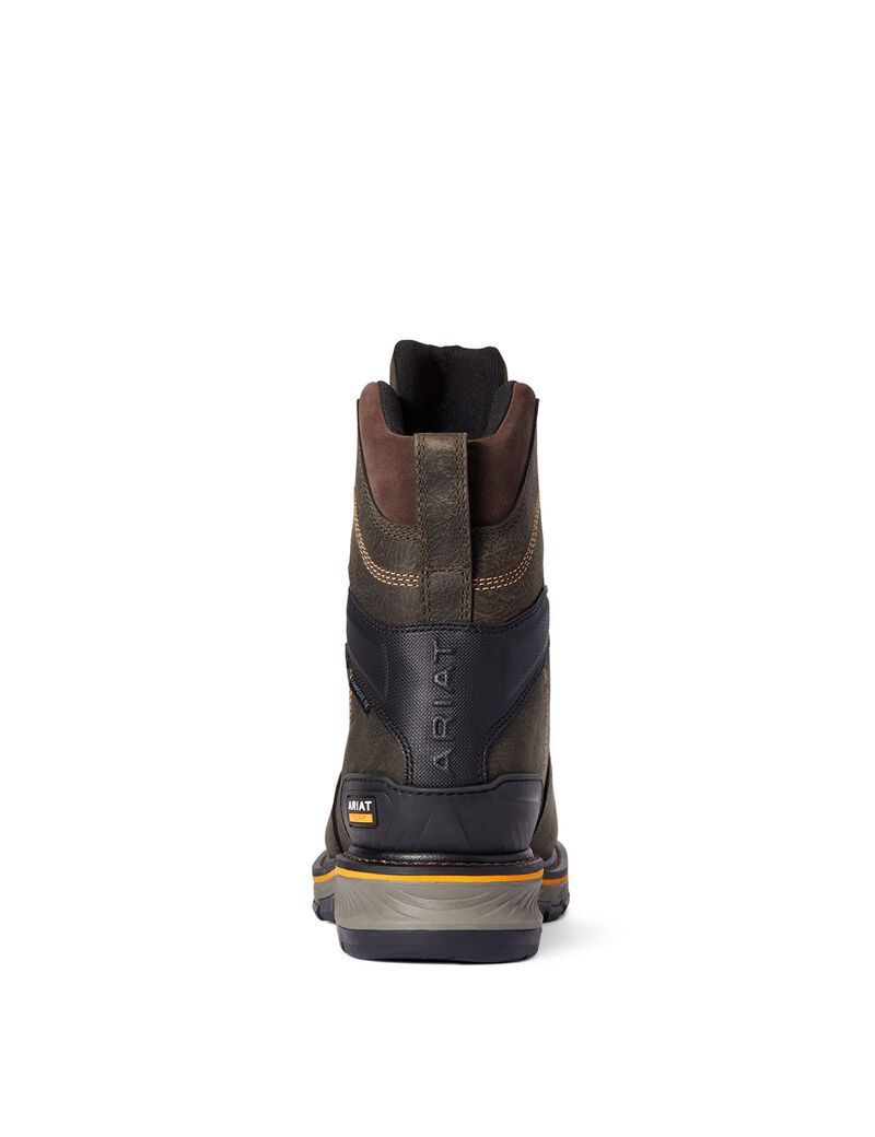 Botas De Trabajo Ariat Stump Jumper 8' CSA Glacier Grip Impermeables 600g Composite Puntera Hombre Cafe | WESV85290