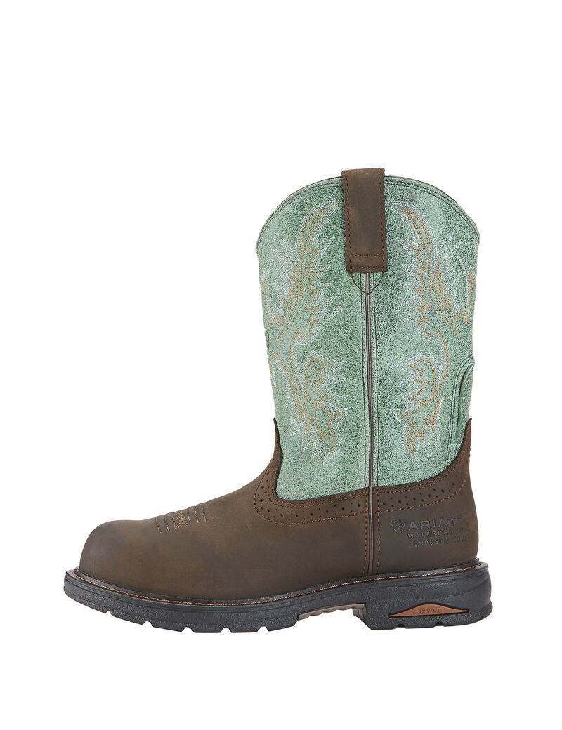 Botas De Trabajo Ariat Tracey Impermeables Composite Puntera Mujer Marrones | NHVP30671