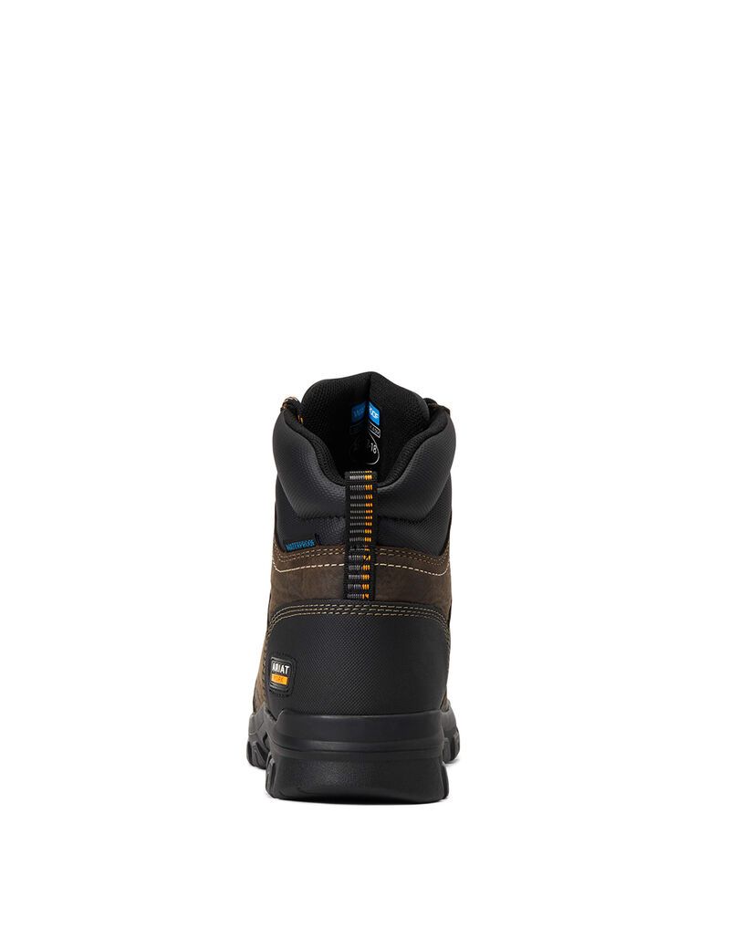 Botas De Trabajo Ariat Treadfast 6' Impermeables Mujer Marrones Oscuro | CTWP14539