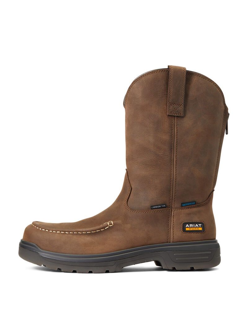 Botas De Trabajo Ariat Turbo Moc Puntera Impermeables Carbon Puntera Hombre Beige | WSPQ74165