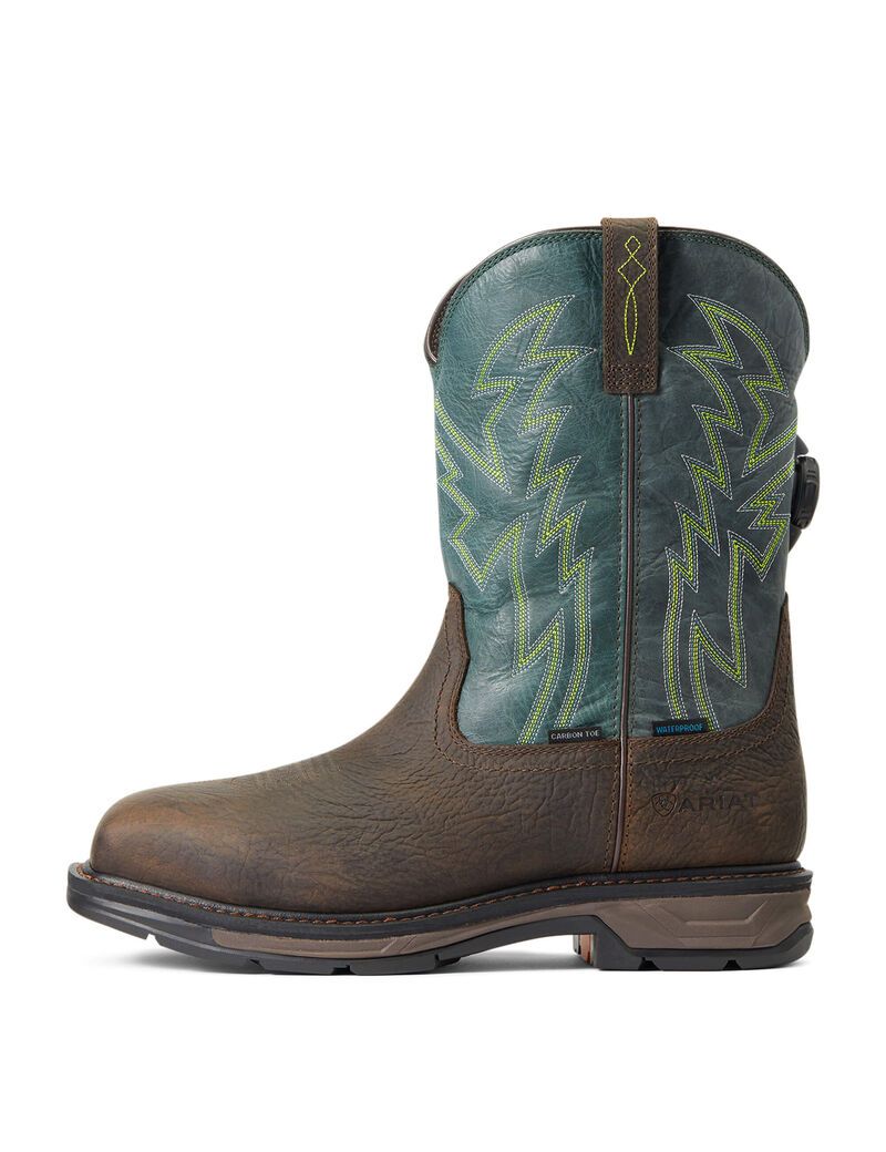 Botas De Trabajo Ariat WorkHog XT BOA Impermeables Carbon Puntera Hombre Marrones | MARG81745