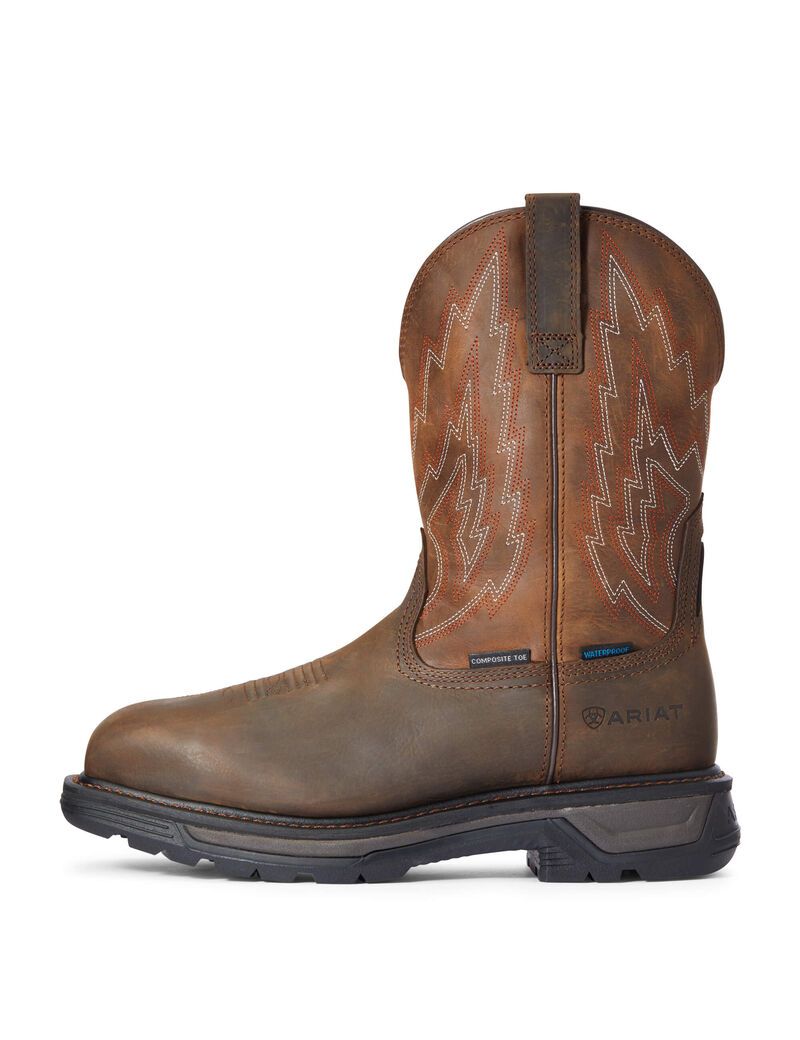 Botas Impermeables Ariat Big Rig Composite Puntera Trabajo Hombre Marrones Oscuro | AXUV92061