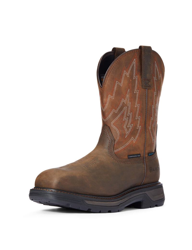 Botas Impermeables Ariat Big Rig Composite Puntera Trabajo Hombre Marrones Oscuro | AXUV92061