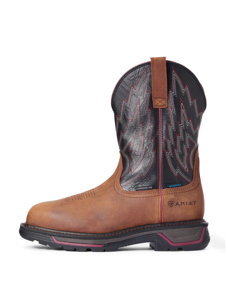 Botas Impermeables Ariat Big Rig Composite Puntera Trabajo Hombre Marrones | JOKT50391