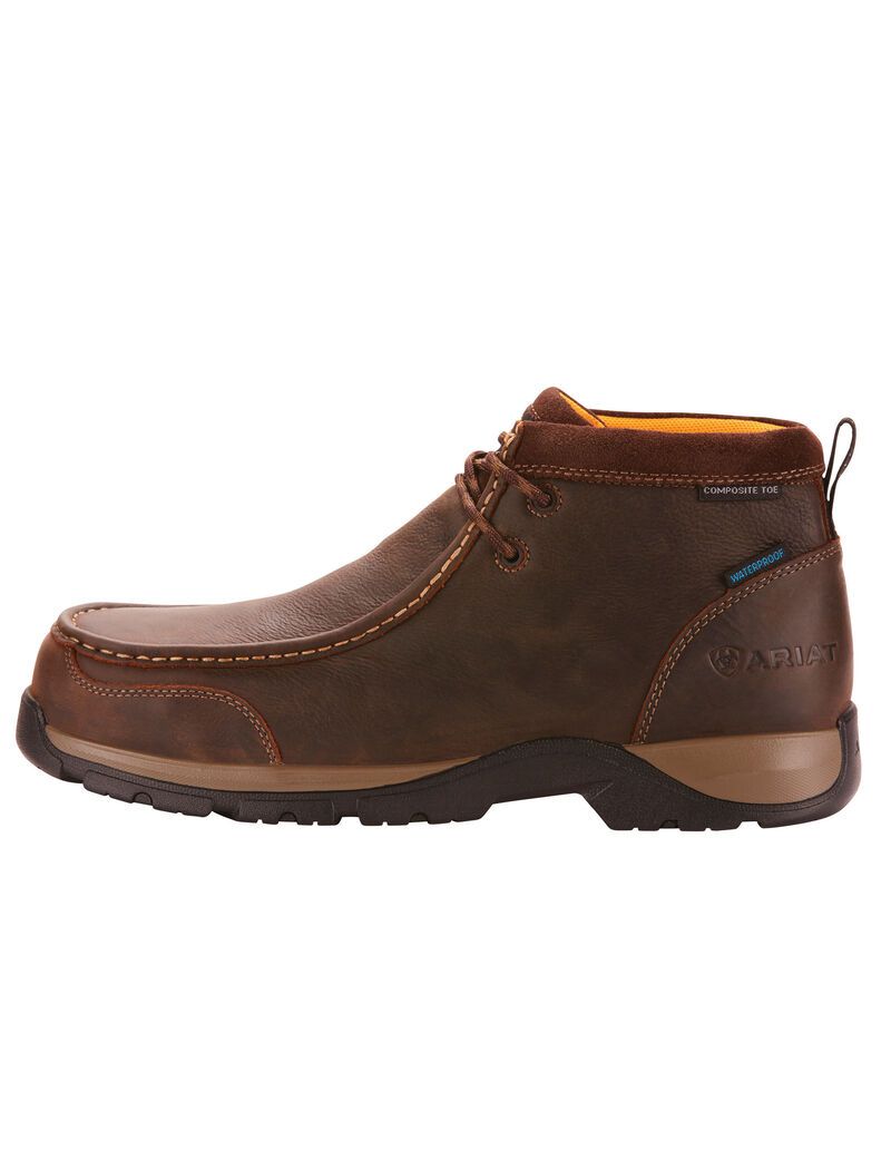 Botas Impermeables Ariat Edge LTE Moc Composite Puntera Trabajo Hombre Marrones Oscuro | HGTW87206