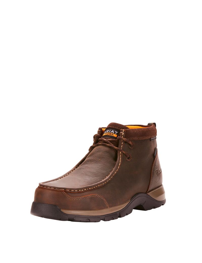 Botas Impermeables Ariat Edge LTE Moc Composite Puntera Trabajo Hombre Marrones Oscuro | HGTW87206