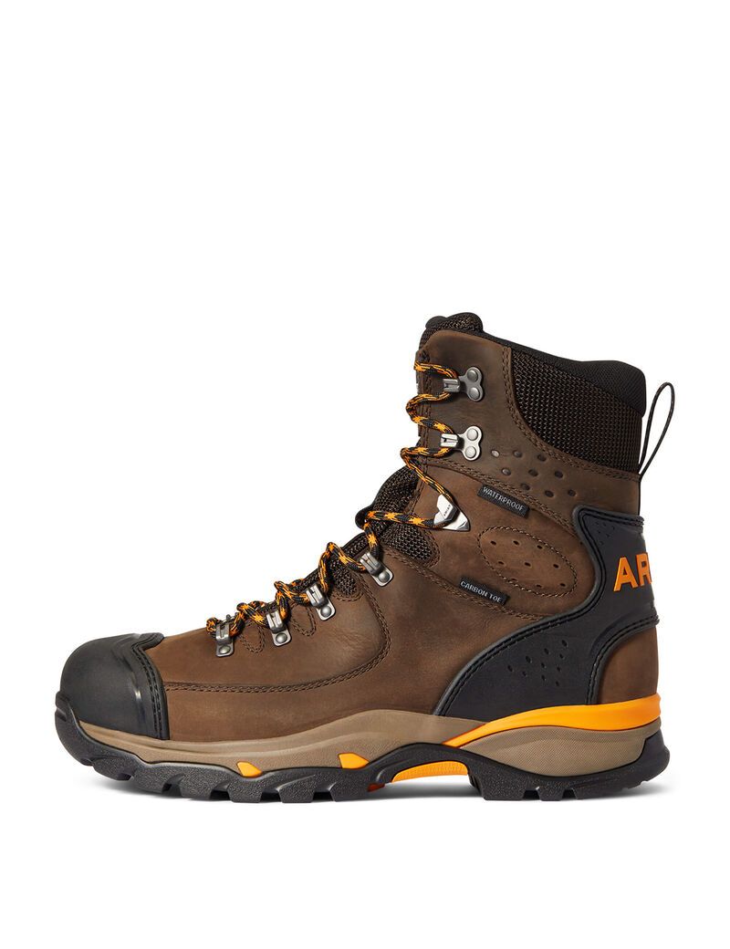 Botas Impermeables Ariat Endeavor 8' Carbon Puntera Trabajo Hombre Chocolate Marrones | YBJI87246