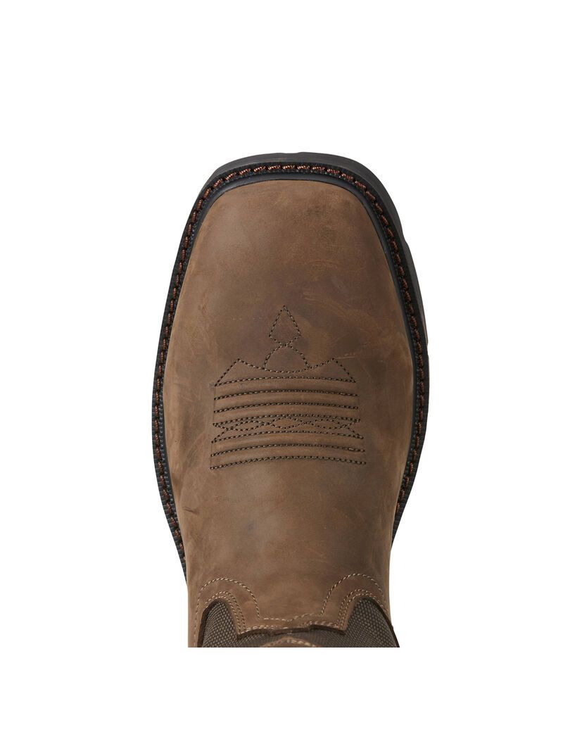 Botas Impermeables Ariat Groundbreaker Anchos Square Puntera Trabajo Hombre Marrones | COEH19648