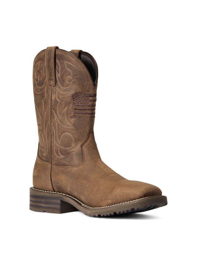 Botas Impermeables Ariat Híbrido Patriot Western Hombre Marrones | YMWQ86371