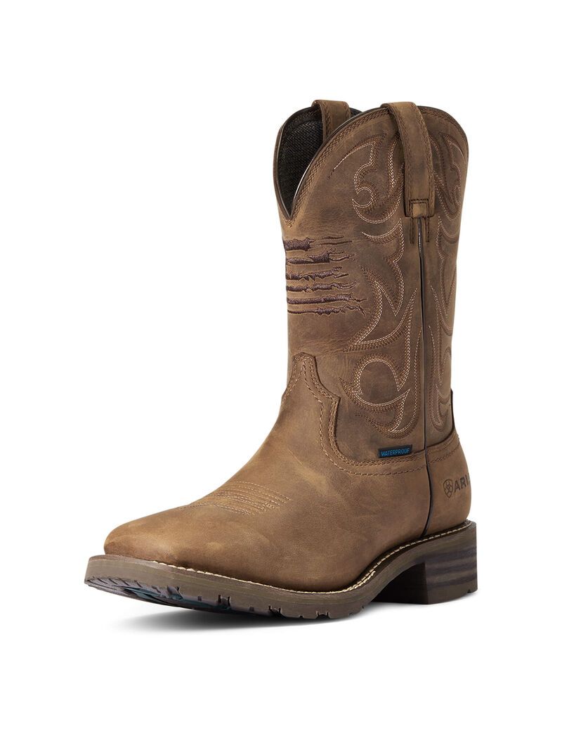 Botas Impermeables Ariat Híbrido Patriot Western Hombre Marrones | YMWQ86371