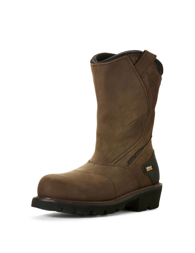 Botas Impermeables Ariat Powerline 400G 400g Composite Puntera Trabajo Hombre Marrones | SOVF15694