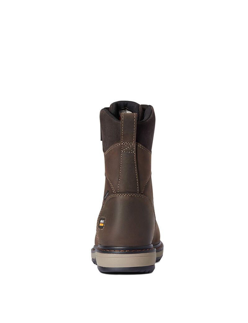 Botas Impermeables Ariat Riveter 8' CSA Glacier Grip 400g Composite Puntera Trabajo Mujer Marrones Oscuro | NBFK67189