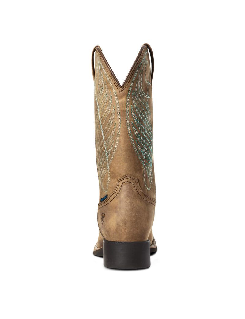 Botas Impermeables Ariat Round Up Anchos Square Puntera Western Mujer Marrones | ADEL52389