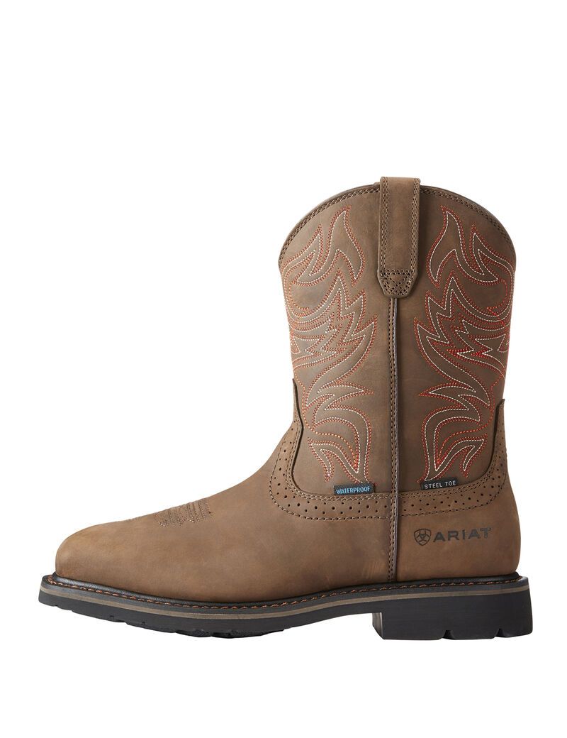 Botas Impermeables Ariat Sierra Delta Steel Puntera Trabajo Hombre Marrones | WXIU04398