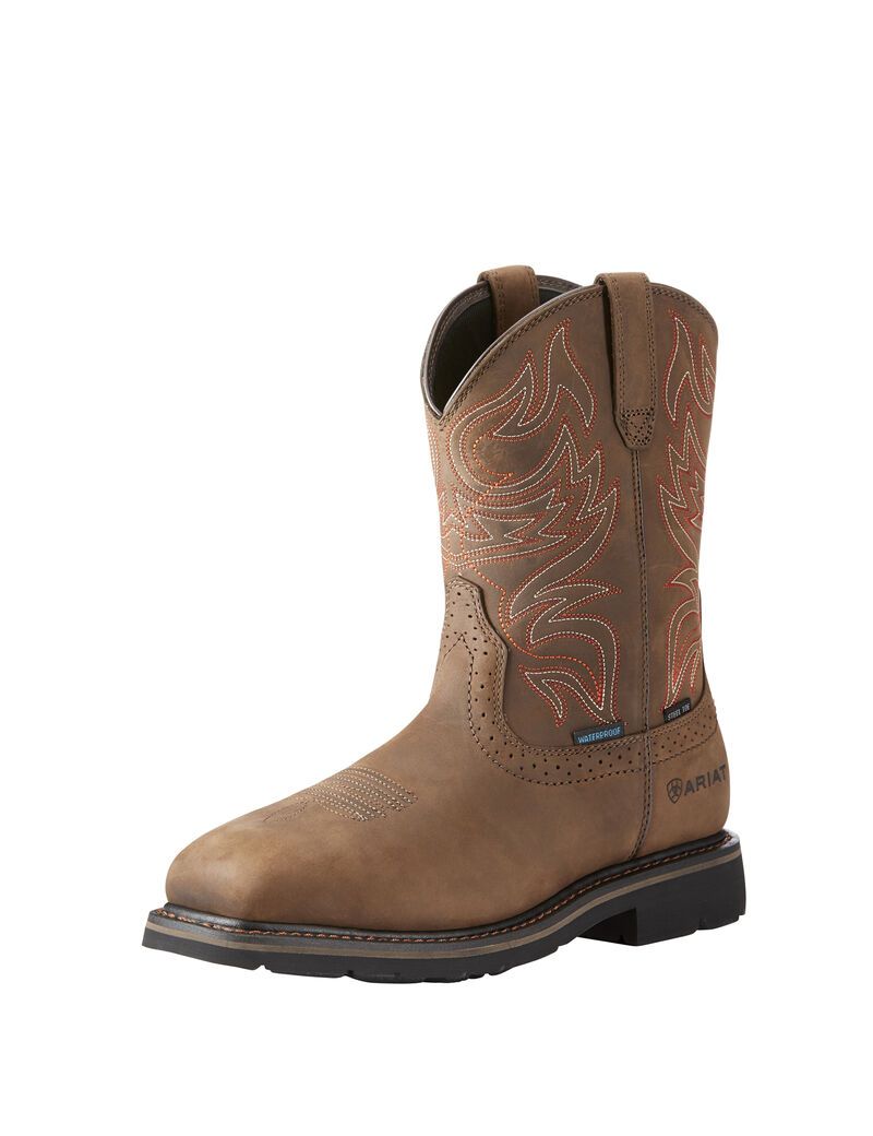 Botas Impermeables Ariat Sierra Delta Steel Puntera Trabajo Hombre Marrones | WXIU04398